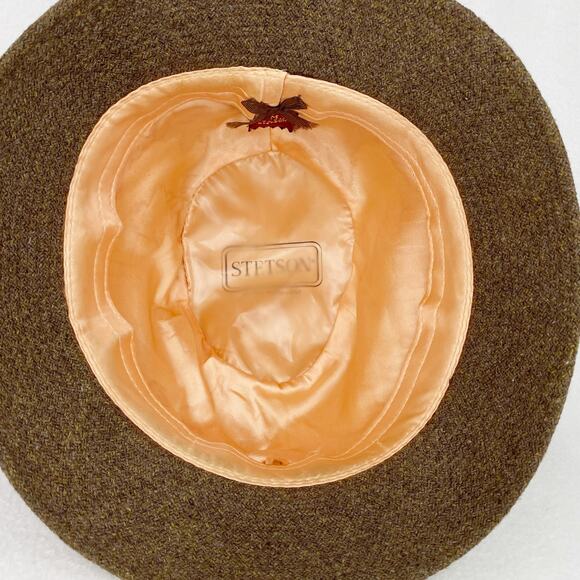 Vintage Stetson Fedora Water Repellent Brown Wool M 7-7.5 - Picture 7 of 12